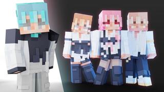 Thumbnail of the Minecraft Bedrock Marketplace product Pastel Black & White created by CubeCraft Games.