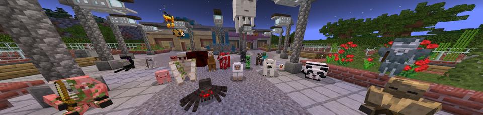 Panorama of the Minecraft Bedrock Marketplace product Pet Mobs created by CubeCraft Games.