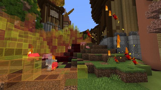 Screenshot of the Minecraft Bedrock Marketplace product Phoenix Curse created by CubeCraft Games.