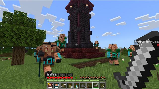 Screenshot of the Minecraft Bedrock Marketplace product Piglin Apocalypse created by CubeCraft Games.