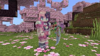 Screenshot of the Minecraft Bedrock Marketplace product Pink Weapons created by CubeCraft Games.