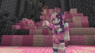 Screenshot of the Minecraft Bedrock Marketplace product Pink Weapons created by CubeCraft Games.