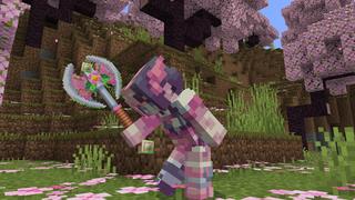 Screenshot of the Minecraft Bedrock Marketplace product Pink Weapons created by CubeCraft Games.