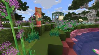 Screenshot of the Minecraft Bedrock Marketplace product Pink World created by CubeCraft Games.