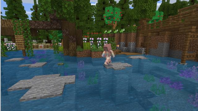 Screenshot of the Minecraft Bedrock Marketplace product Plants created by CubeCraft Games.