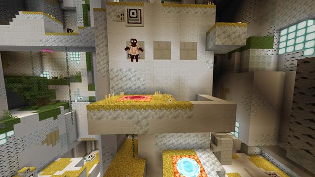 Screenshot of the Minecraft Bedrock Marketplace product Portal Puzzle created by CubeCraft Games.