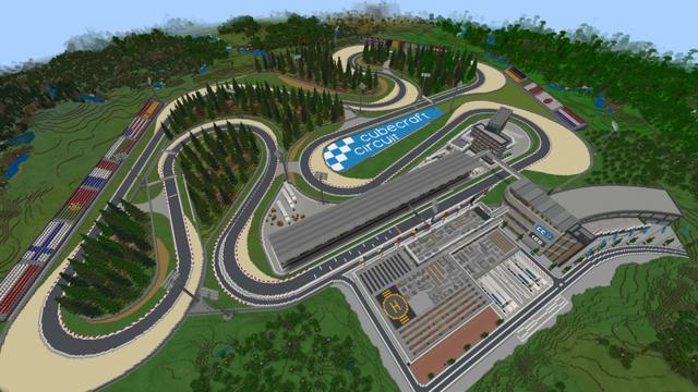 Screenshot of the Minecraft Bedrock Marketplace product Racetrack created by CubeCraft Games.