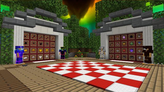 Screenshot of the Minecraft Bedrock Marketplace product Rainbow Eclipse PvP Pack created by CubeCraft Games.