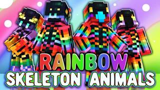 Thumbnail of the Minecraft Bedrock Marketplace product Rainbow Skeleton Animals created by CubeCraft Games.