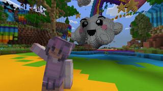 Screenshot of the Minecraft Bedrock Marketplace product Rainbow World created by CubeCraft Games.