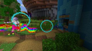 Screenshot of the Minecraft Bedrock Marketplace product Rainbow World created by CubeCraft Games.