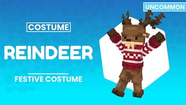 Thumbnail of the Minecraft Bedrock Marketplace product Reindeer - Costume created by CubeCraft Games.