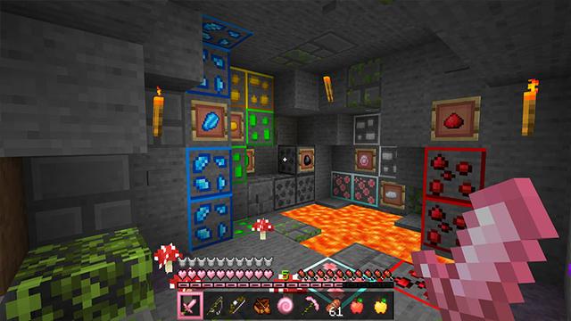 Screenshot of the Minecraft Bedrock Marketplace product Rose 16x PvP Pack created by CubeCraft Games.