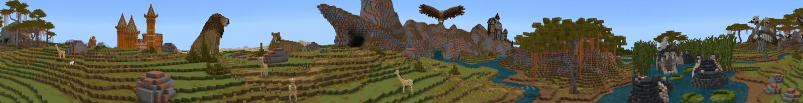 Panorama of the Minecraft Bedrock Marketplace product Safari Park created by CubeCraft Games.