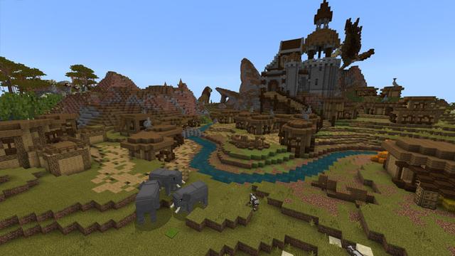 Screenshot of the Minecraft Bedrock Marketplace product Safari Park created by CubeCraft Games.