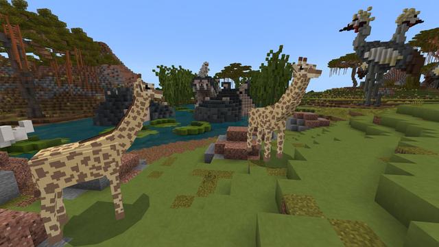 Screenshot of the Minecraft Bedrock Marketplace product Safari Park created by CubeCraft Games.