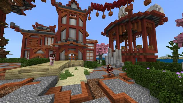 Screenshot of the Minecraft Bedrock Marketplace product Samurai Sanctuary created by CubeCraft Games.