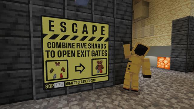 Screenshot of the Minecraft Bedrock Marketplace product SCP 173 created by CubeCraft Games.