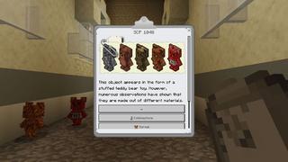 Screenshot of the Minecraft Bedrock Marketplace product SCP 173 created by CubeCraft Games.