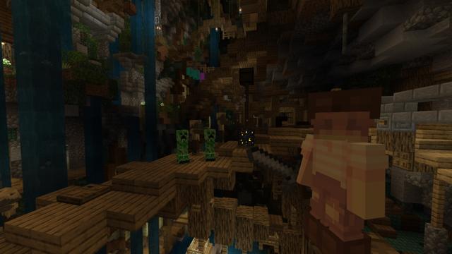 Screenshot of the Minecraft Bedrock Marketplace product Secret Mountain Base created by CubeCraft Games.