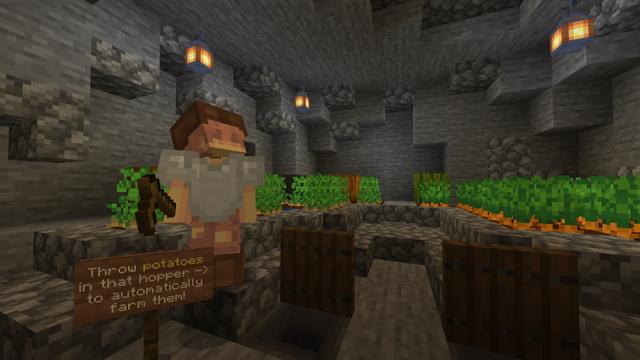 Screenshot of the Minecraft Bedrock Marketplace product Secret Mountain Base created by CubeCraft Games.