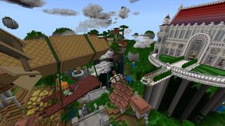 Screenshot of the Minecraft Bedrock Marketplace product Sky City created by CubeCraft Games.
