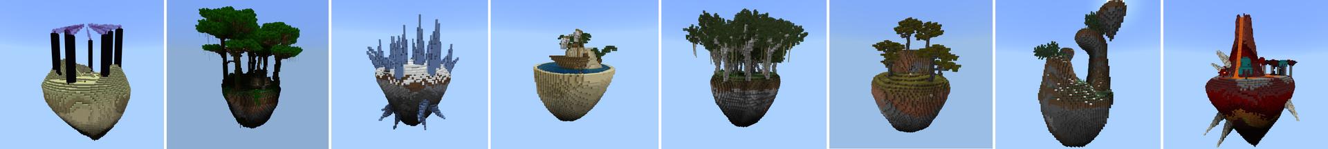 Panorama of the Minecraft Bedrock Marketplace product Sky Lands created by CubeCraft Games.