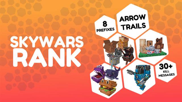 Thumbnail of the Minecraft Bedrock Marketplace product SkyWars Rank created by CubeCraft Games.