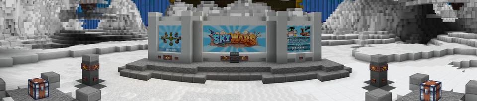 Panorama of the Minecraft Bedrock Marketplace product SkyWars created by CubeCraft Games.