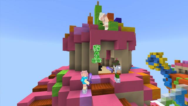 Screenshot of the Minecraft Bedrock Marketplace product SkyWars created by CubeCraft Games.