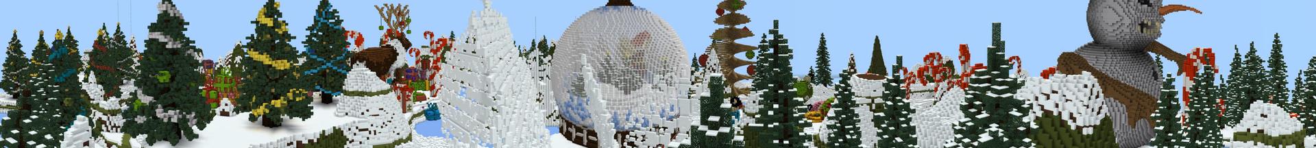 Panorama of the Minecraft Bedrock Marketplace product Sleigh Rush created by CubeCraft Games.