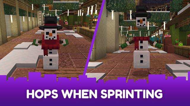 Screenshot of the Minecraft Bedrock Marketplace product Snowman - Costume created by CubeCraft Games.