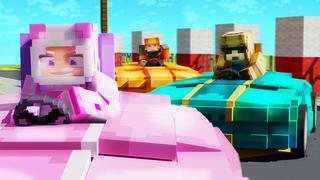 Thumbnail of the Minecraft Bedrock Marketplace product Speedy Racers created by CubeCraft Games.