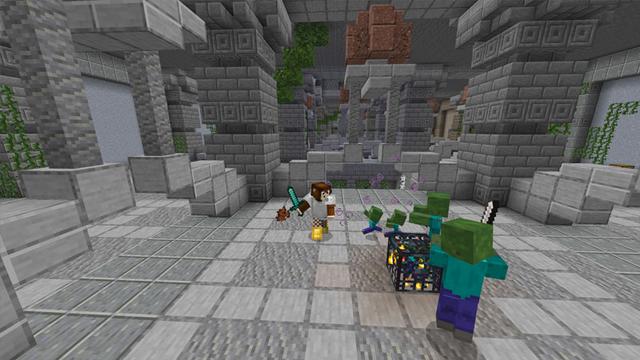 Screenshot of the Minecraft Bedrock Marketplace product Temple Traps created by CubeCraft Games.