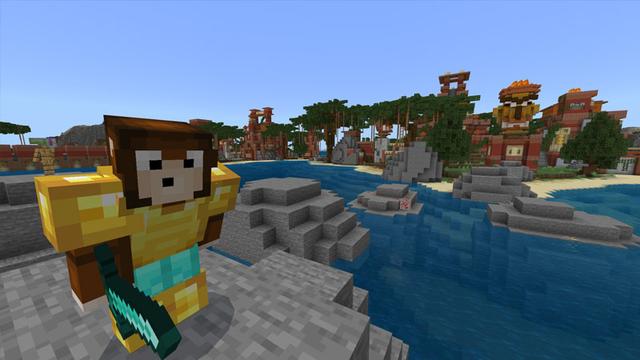 Screenshot of the Minecraft Bedrock Marketplace product Temple Traps created by CubeCraft Games.