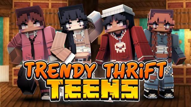 Thumbnail of the Minecraft Bedrock Marketplace product Trendy Thrift Teens created by CubeCraft Games.