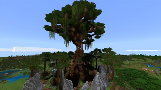 Screenshot of the Minecraft Bedrock Marketplace product Tribal Treehouse created by CubeCraft Games.