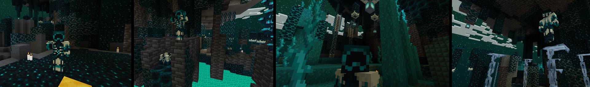 Panorama of the Minecraft Bedrock Marketplace product Warden Parkour created by CubeCraft Games.