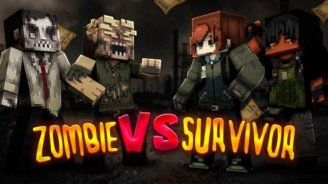Thumbnail of the Minecraft Bedrock Marketplace product Zombie vs Survivor created by CubeCraft Games.