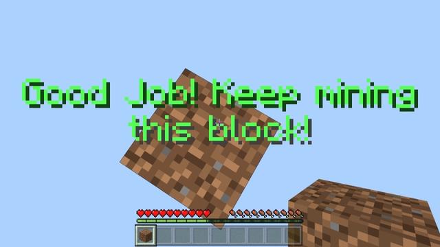 Screenshot of the Minecraft Bedrock Marketplace product 1 Block Challenge created by Cubed Creations.