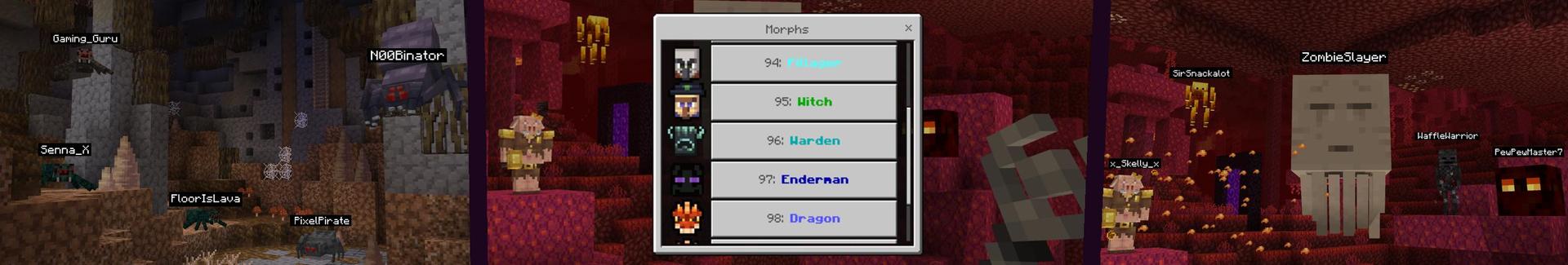 Panorama of the Minecraft Bedrock Marketplace product 100 Days Be A Mob created by Cubed Creations.