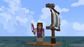 Screenshot of the Minecraft Bedrock Marketplace product 100 Days Raft created by Cubed Creations.