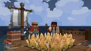 Screenshot of the Minecraft Bedrock Marketplace product 100 Days Raft created by Cubed Creations.