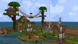 Screenshot of the Minecraft Bedrock Marketplace product 100 Days Raft created by Cubed Creations.