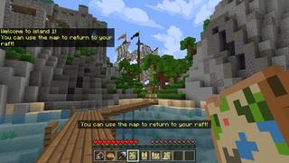 Screenshot of the Minecraft Bedrock Marketplace product 100 Days Raft created by Cubed Creations.