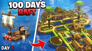 Thumbnail of the Minecraft Bedrock Marketplace product 100 Days Raft created by Cubed Creations.