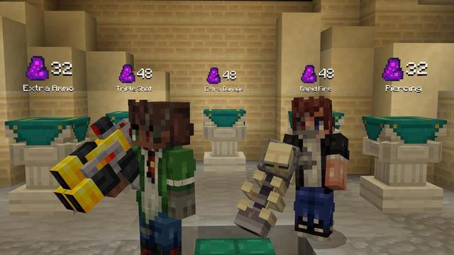 Screenshot of the Minecraft Bedrock Marketplace product Advanced Blasters created by Cubed Creations.