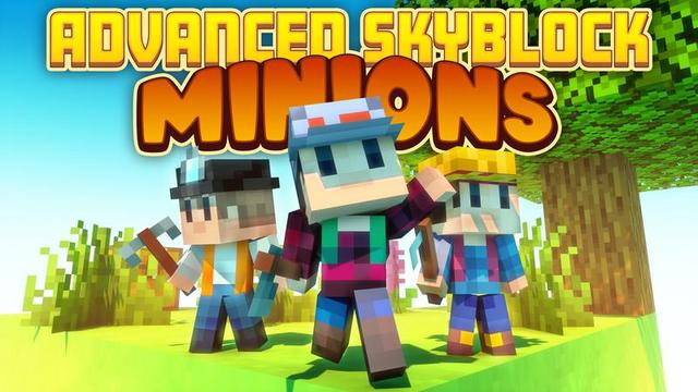 Thumbnail of the Minecraft Bedrock Marketplace product Advanced Skyblock Minions created by Cubed Creations.