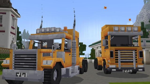 Screenshot of the Minecraft Bedrock Marketplace product Advanced Truck Simulator created by Cubed Creations.