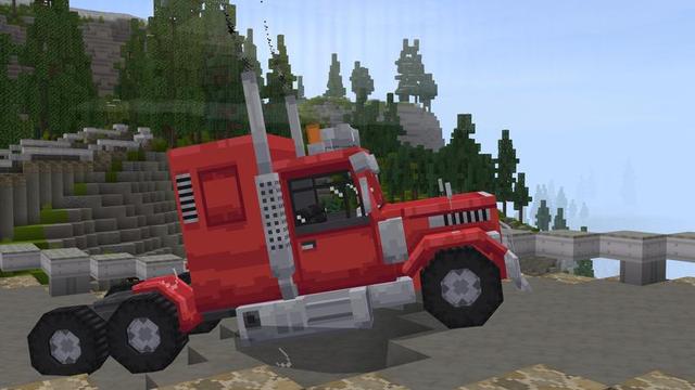Screenshot of the Minecraft Bedrock Marketplace product Advanced Truck Simulator created by Cubed Creations.